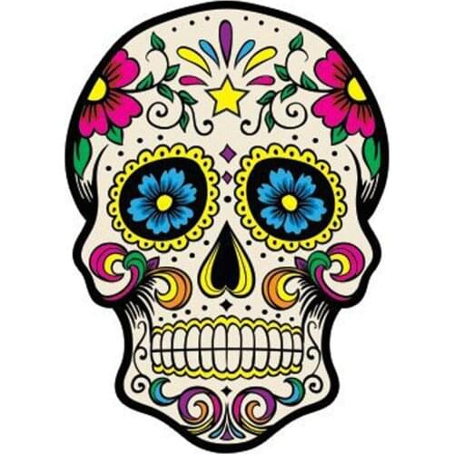 13cm *9cm Personality Car Stickers Accessories DAY OF THE DEAD Motorcycle Cover Scratches Waterproof PVC