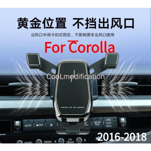 Car Phone Holder for Toyota Corolla air vent Mobile phone stand Navigation bracket Navigation bracket 2016 2017 2018
