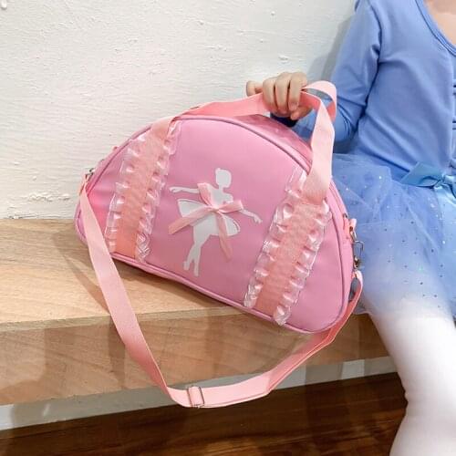 Children Large Capacity Ballet Dance Handbags Girl Lovely Printing Tutu One Crossbody Bag Gymnastic Package