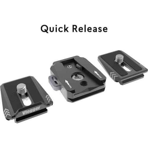 Vlogger Quick Release Quick Lock Adapter Plate Base Plate fit For Arca swiss for Cameras Tripod Stand microphone Monitor cage