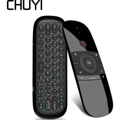 CHUYI W1 Wireless 2.4G Keyboard Mouse Combo Mini Air Mouse Rechargeable Remote Control Keyboard For Smart Android Tv Box Mini PC