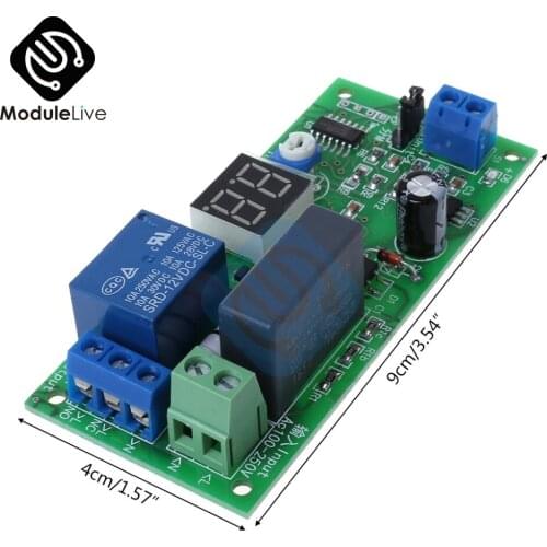AC 220V Digital Display Timer Delay Relay Board Module Timing Relay Switch 0-99 Seconds / Min Relay Tools