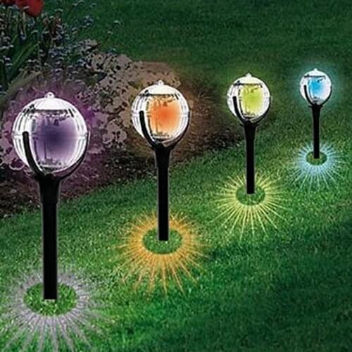 Colorful LED Solar Lawn Light Courtyard Ground Lawn Lamp Outdoor Waterproof Energy Saving Lighting Decoration For Garden Decor