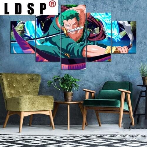 LDSP Prints One Piece Canvas Poster Home Decor Painting Wall Art 5 Panel Anime Pictures Modular For Living Room No Frame