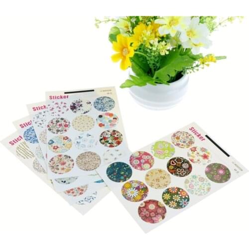 Hot Selling 60pcs/lot For Cake bake Sealing Sticker DIY Vintage Handmade Stickers Kraft Label Sticker 5 Sheets Hand Made Gift
