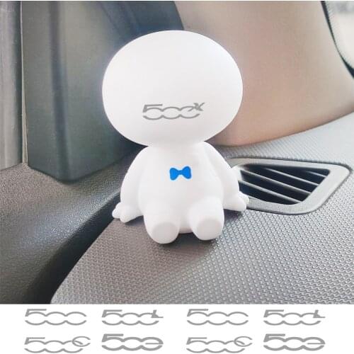 Cartoon Shaking Head Figure Car Ornaments Decorations Big Hero Doll Toys For Fiat 500 500L 500S 500X 500C 500E Car Accessories