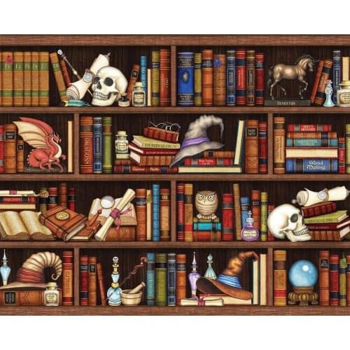 JMINE Div 5D Skull Book Wood Full Diamond Painting cross stitch kits art High Quality Scenic 3D paint by diamonds