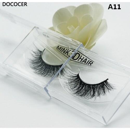 1 Pair 3D Handmade Thick Mink Eyelashes Natural False Eyelashes for Beauty Makeup fake Eye Lashes Extension-A11