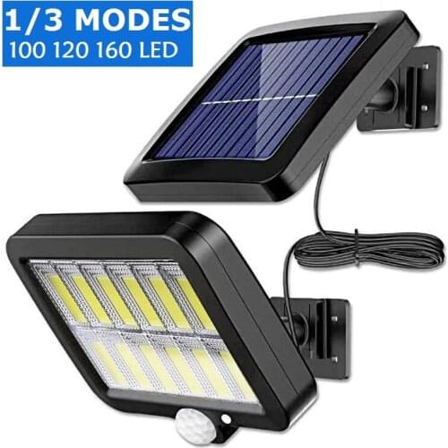 LED Solar Outdoor Waterproof Wall Light Solar Panel Wall Lamp Decorative Light PIR Motion Sensor Courtyard Decor Lamp