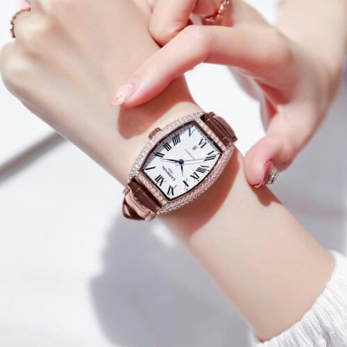 Genuine Carnival Watch Lady Mechanical Watch Fashion Trend Waterproof Diamond Leather Brand Womens Watch 2019 New