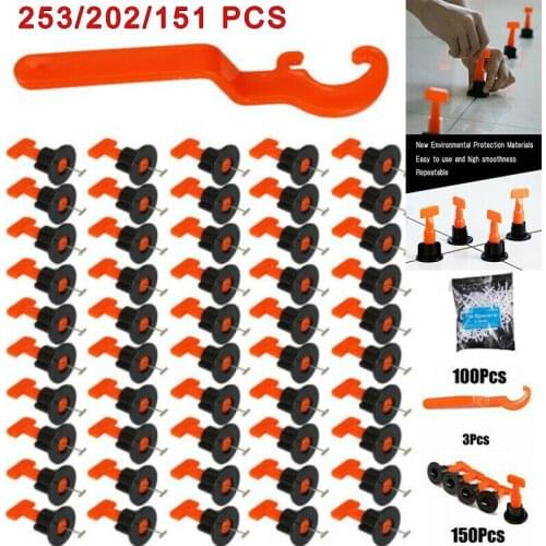253pcs Level Wedges Tile Spacers For Flooring Wall Tile Spacer Carrelage Tile Leveling System Leveler Locator Spacers Plier