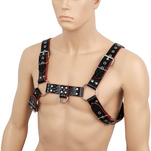 Sexy Bondage Straps Nightclub Performances SM Male Slave Leather Strap Supplies Adult Alternative Toys