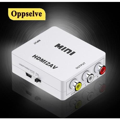 HDMI-compatible to RCA AV/CVSB L/R Video 1080P HDMI-compatible To AV Scaler Adapter HD Video Projector Adapter Converter Box