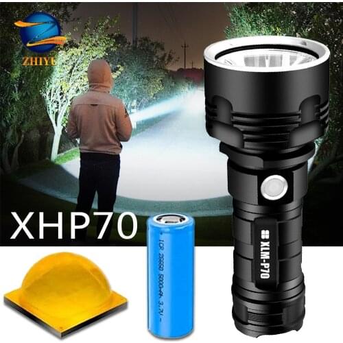 Super Powerful XHP70 LED Flashlight XM-L2 Outdoor LightingTactical Torch USB Rechargeable Waterproof Lamp Ultra Bright Lantern