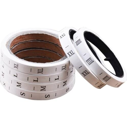 Stock Xs S M L Xl Xxl Synthetic Tape Size Tags 300Pcs/Lot Kids Garment Labels For Clothing Size Labels Clothes Care Size Label