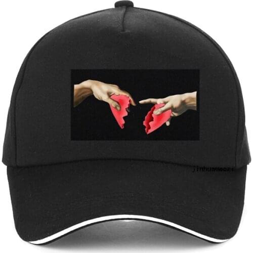 Aesthetic female hat vaporwave Michelangelo women Baseball Cap fashion painter Michelangelo Heart Break Print men Dad hats