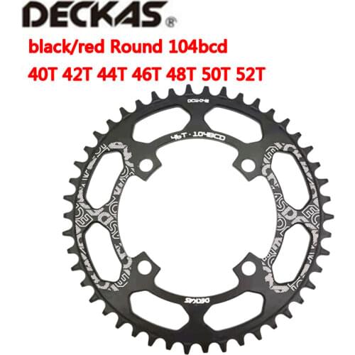 DECKAS 104BCD 40/42/44/46/48/50/52T MTB Bike Sprocket Wheel, Aluminum Mountain Bike Chainring for 8-12speed Free shipping