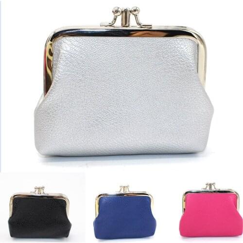 2020 Mini Solid PU Buckle Wallet Bag Coin Purse Girls Change Pouch Key Holder girls Clutch Hasp handbags Portable Money Bag