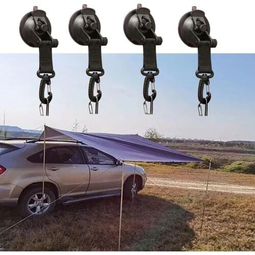 4 Pcs Suction Cup Hooks Car Awning Tarpaulin Boat Fixed Hook Durable High Quality For Outdoor Camping Tool