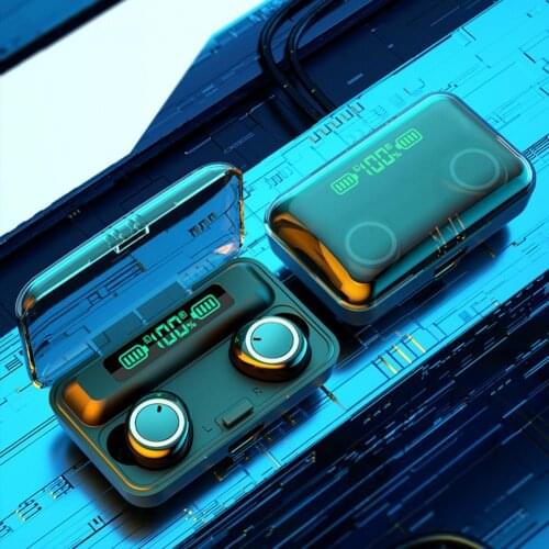 50% Off F9-3 Bluetooth Earbuds Digital Display Stable Transmission Ergonomic TWS Fingerprint Touch Headset for Home
