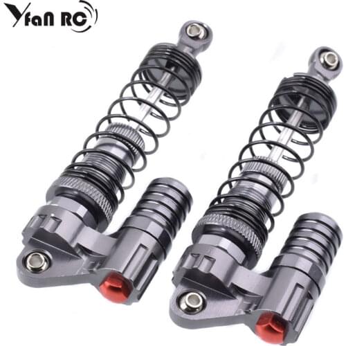 4 pcs Full Metal RC Piggyback Shock Absorber Hole to hole 90mm for 1/10 RC Crawler Car Trx-4 TRX4 Axial SCX10 90046 D90 KM2 YF