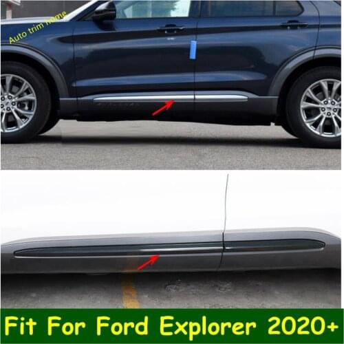 Auto Accessories Side Door Body Anti-scratch Bottom Mouldings Protector Panel Stripes Cover Trim Fit For Ford Explorer 2020 2021