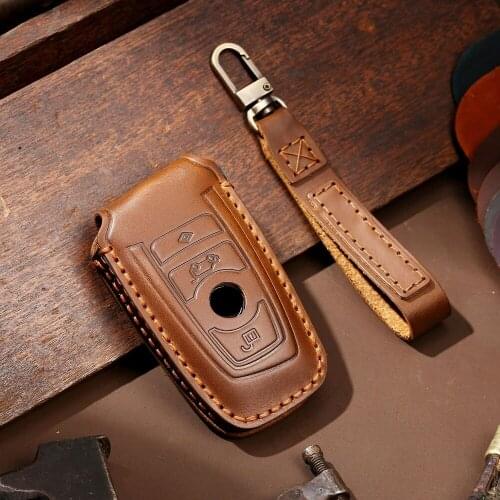Genuine Leather Car Key Case Key Cover For BMW F15 F16 f30 F34 f10 F07 F20 F15 F16 F18 F48 F39 520 G11 X1 X3 X4 X5 X6 M3 M4