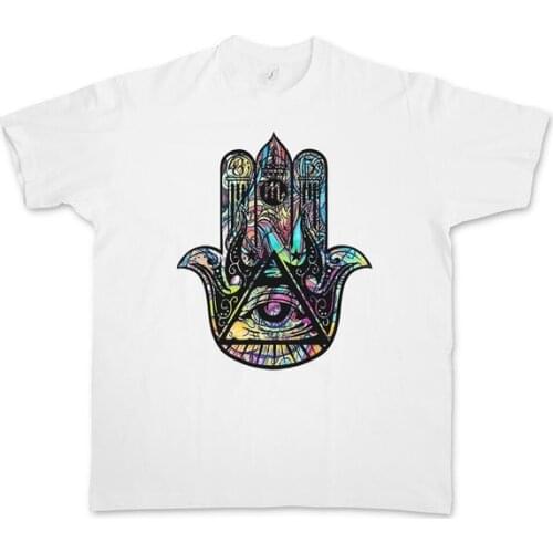 ILLUMINATI HAND HAMSA T-SHIRT Society Free Masons Loge Lodge Illumiatus