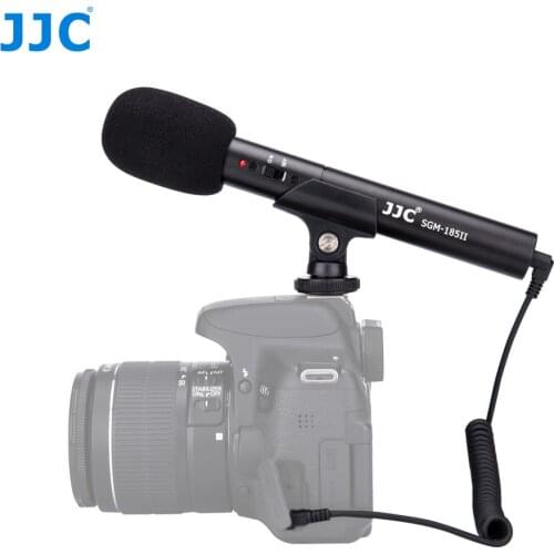 JJC Camera Studio Camcorder Microfone Standard Hot Shoe DSLR Video Shotgun Mini Microphone for Canon 5D Mark III/100D/6D/Nikon