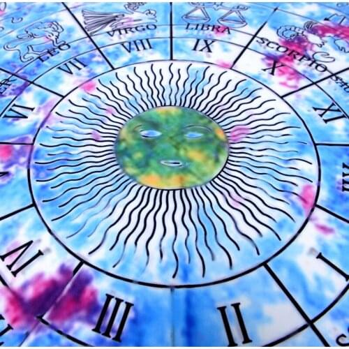 Tarot Card Divination Tablecloth For Classic Witt Flower Shadow Tarot Divination Prop Astrological Table Rug cloth 100cm X 100cm