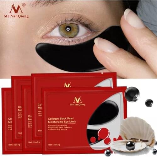Collagen Black Pearl Gel Eye Mask Anti Wrinkle Sleep Masks Remove Dark Circle Puffiness Eye Bag Anti Age Eye Patch Skin Care