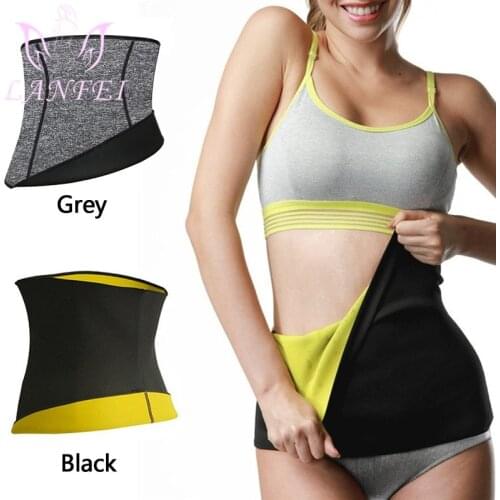 LANFEI Neoprene Body Shaper Sweat Belt Waist Trainer Cinchers Slimming Modeling Strap Weight Loss Sauna Corset for Women and Men