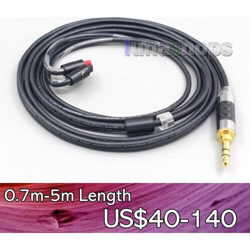 LN007111 2.5mm Black 99% Pure PCOCC Earphone Cable For Audio-Technica ATH-IM50 IM70 ath-IM01 ath-IM02 ath-IM03 ath-IM04