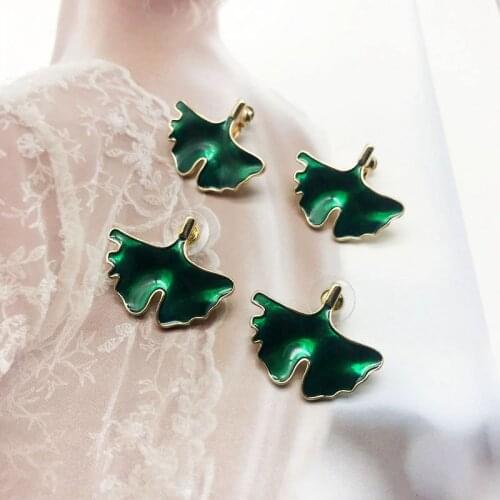 Sweet Cute Green Enamel Earring