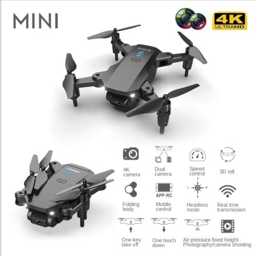 Mini Drone 4K HD Dual Camera WiFi Fpv Air Pressure Altitude Hold Foldable Quadcopter With 4k Camera Moblie Control RC Dron Toy