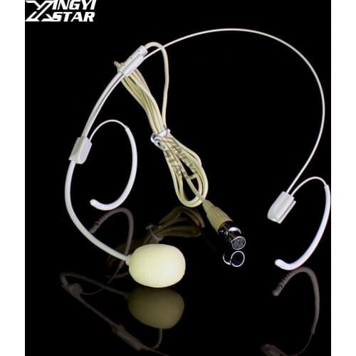 Invisible Mini XLR 4 Pin TA4F Dual Earhook Headworn Headset Microphone For Shure Wireless Beltpack Transmitter KCX1 KCX4 KCX88