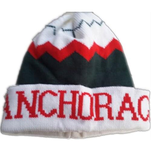 Cartoon Plush Cotton Christmas tree Knitted hat landscape Snow Mountain Cosplay Cute Soft warm Winter Cap Adult Child Beanie