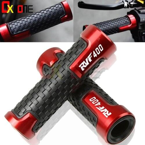 Motorcycle CNC Aluminum 22MM 7/8"Handle Bar Bicycle Rubber Moto Handle Bar Grips For Honda RVF400 NC35 RVF 400 NC35 1994-1996