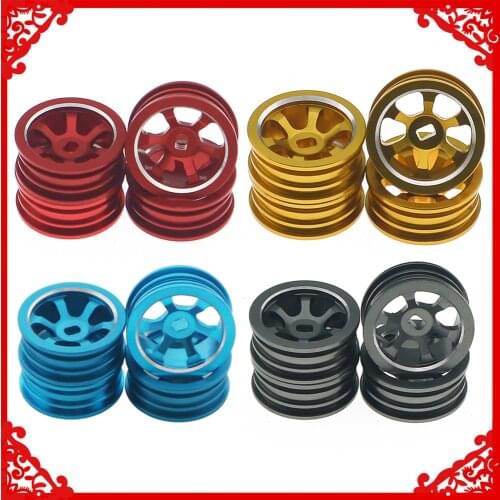 Alloy 6 spoke wheel rim for rc hobby model car 1/28 Wltoys K969 K989 P929 drift rally bigfoot kyosho mini-Z mini-Q parts