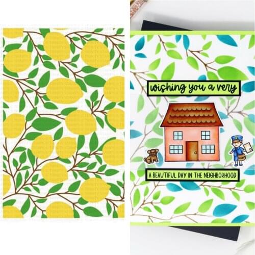 Lemon and Leaves Layering Metal Cutting Dies Stencils for DIY Scrapbooking Album Stamp Make Paper Card Embossing New Die Cut