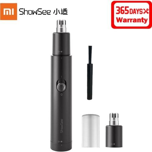 Xiaomi Showsee Electric Mini Nose Hair Trimmer Portable Ear Nose Hair Shaver Clipper Waterproof Safe Cleaner With Cutter Head