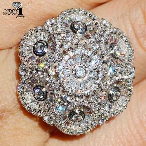 YaYI Jewelry Princess Cut 15 CT White Zircon Stamped S925 Silver Color Engagement wedding Heart Girls Party rings Gifts 915