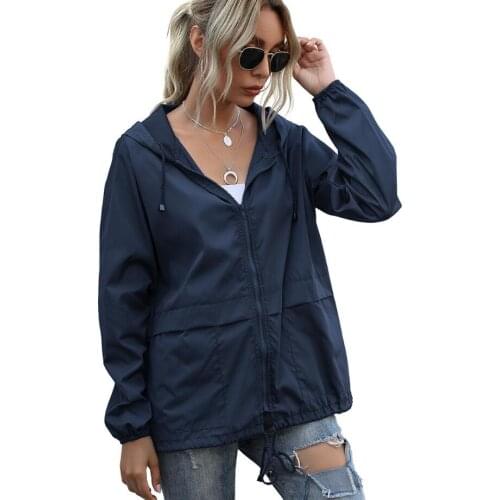 2021 Femmes Bomber Veste Mince Impression Mode Basique À Manches Longues Manteau Décontracté Coupe-Vent Col Montant Slim
