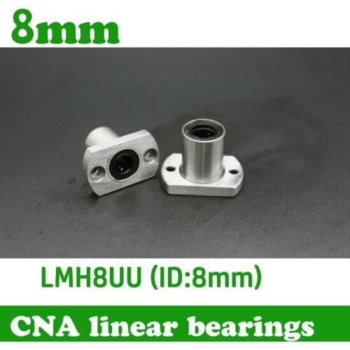 10pcs/lot Free shipping LMH8UU 8mm flange linear bearing CNC Linear Bush LMH8