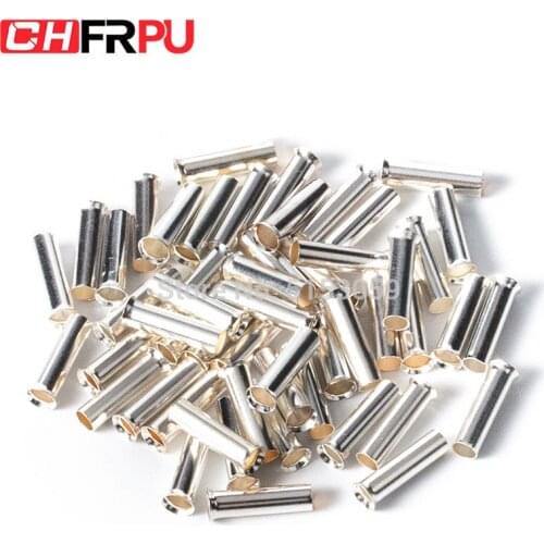 100PCS 0.5mm2-16mm2 22-10 AWG Non-Insulated Wire Connector Ferrules Electrical Cable Terminal Copper Bare Tinned Crimp Terminal