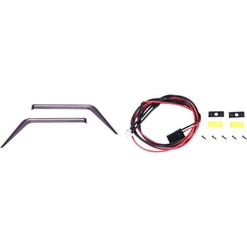 2 Set RC Car Part: 1 Set Turn Signal Light & 1 Set Window Sun Visor Wind Rain Shield Deflector Set