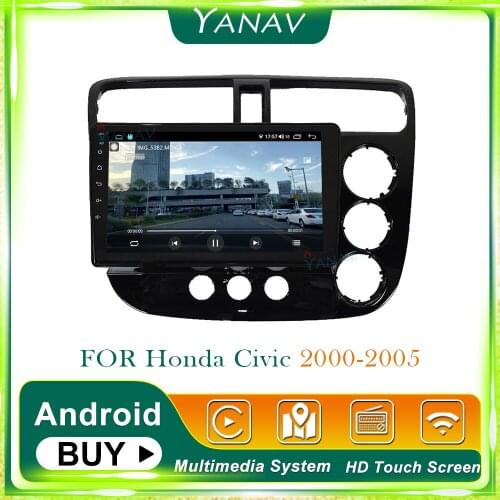 Car Radio Audio Android Stereo Receiver For HONDA CIVIC 2000-2005 Right Hand Drive GPS Navigation Video Multimedia MP3 Player