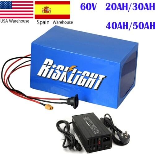 60 Volt 2000W 1800w 1500w ebike battery pack 60V 20AH 30ah Electric Bicycle Scooter E-Bike 18650 Citycoco Lithium Ion battery