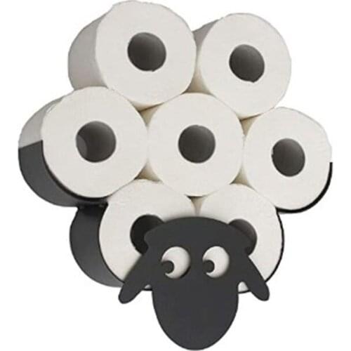 Fun animal shape kitchen paper towel rack bathroom paper towel and toilet paper storage wall-mounted storage rack ornaments