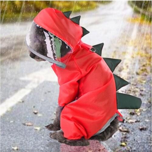 Pet Raincoat Cute Pet Dog Raincoat Hooded Waterproof Clothing For Small Medium Dogs Breathable Raincoats Pet Supplies